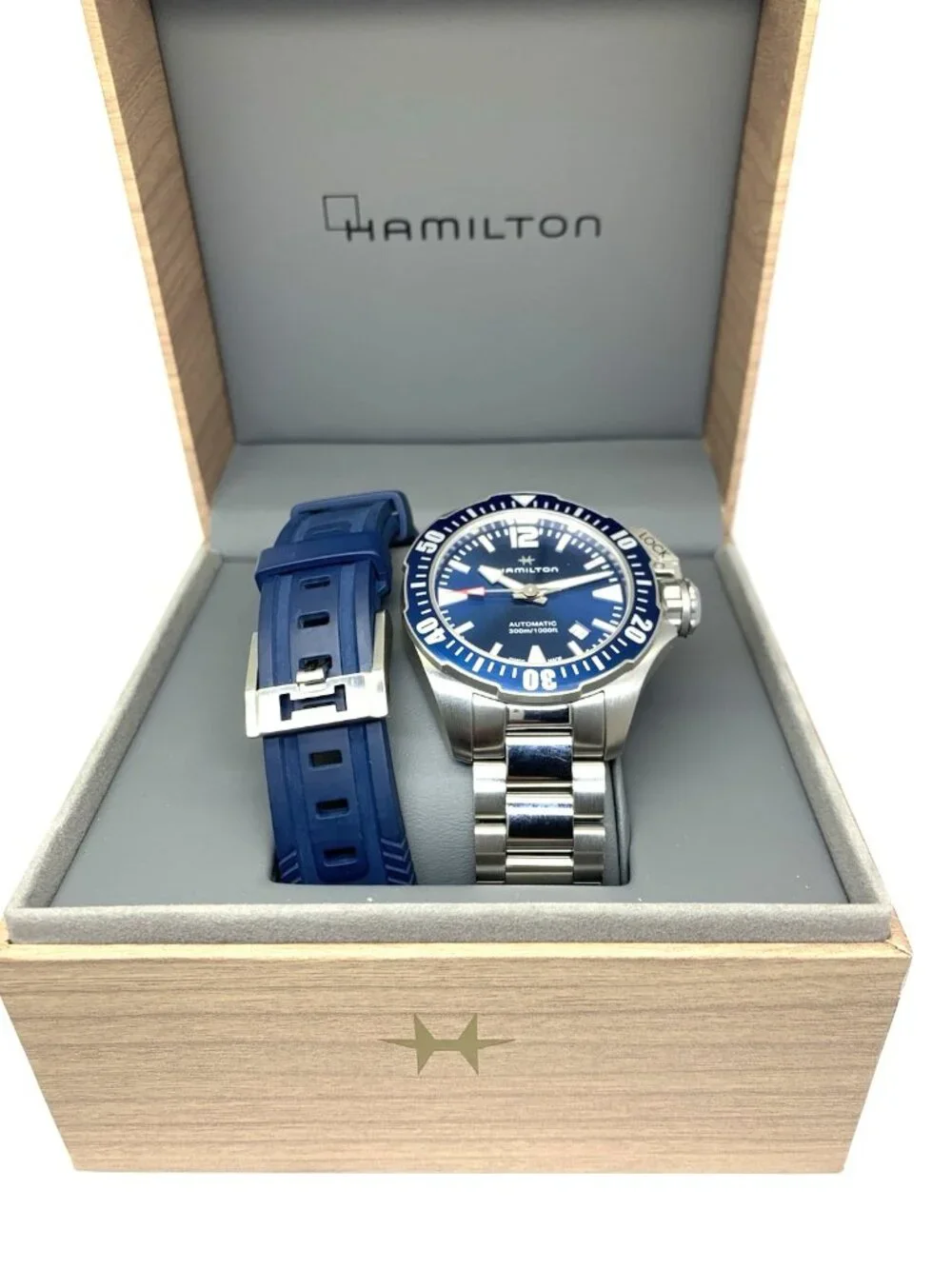 Hamilton Men's Watch H77705145 Frogman Swiss Automatic Blue Dial Steel 42mm